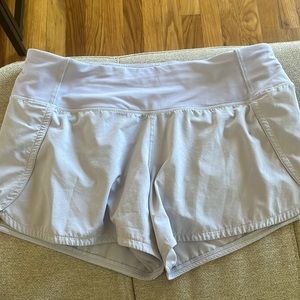 Light purple Lulu lemon running shorts size 4 barley worn
